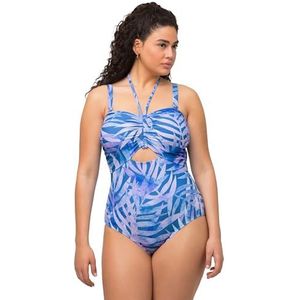 Ulla Popken, dames, grote maten, badpakken met nekhouder, hogere beenuitsnijding, Helles Petrolblau