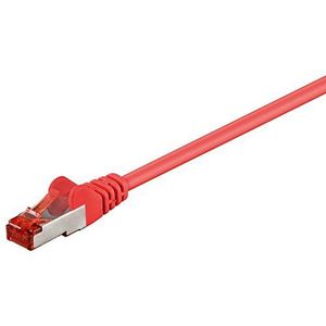 Goobay 68283 CAT 6 verbindingskabel, S/FTP (PiMF), rood, 10 m kabellengte