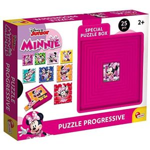 Lisciani - Puzzel Progressive 9 Minnie, meerkleurig, 97791