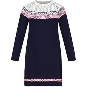 Happy Girls Gebreide meisjesjurk kinderjurk, Donkerblauw, 86 cm