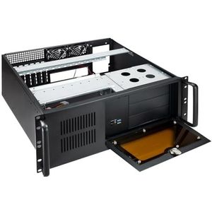 Rack-406N-USB3 4U 19 inch ATX rack-behuizing zwart zonder voeding (SIN FA) Ideaal voor serverconfiguraties