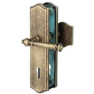 Alpertec 32253200 bescherm je waarden geteste bescherming klasse 2 voor ingangsdeuren van woningen Sicura Mount Everest HS 72 mm bronzen antieke greepplaat/deurklink deurklink deurbeslag ...