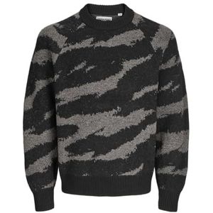 JCOCAMDEN Jacquard Knit Crew Neck, pavement, L
