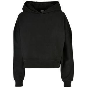 Urban Classics Vrouwen Dames oversized Short Rib Hoody Sweatshirt, Zwart, 5XL, zwart, 5XL