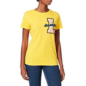 Love Moschino Dames T-shirt met korte mouwen met maxi L en logo print