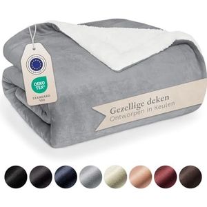 Blumtal Fleece Deken - Sherpa - 220x240 - Grijs