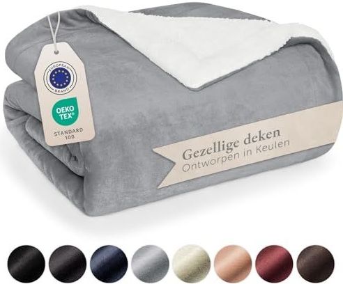 Blumtal Fleece Deken - Sherpa - 220x240 - Grijs