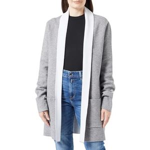 acalmar Dames Cardigan 39711820-AC01, grijs wit melange, M/L, Grijs Wit Melange, M/L