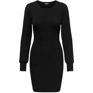 ONLANNELINA LS O-Neck Dress KNT, zwart, XL