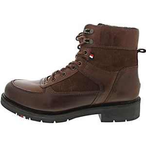 Tommy Hilfiger Heren RWB Hilfiger Warm Mix Lace Boot Mid, Winter Cognac, 8 UK, Winter Cognac, 42 EU