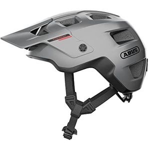 ABUS MTB ABUS MoDrop Helm Solid Fietshelm met goede ventilatie voor VTTists - Individuele pasvorm, unisex zilver, maat S