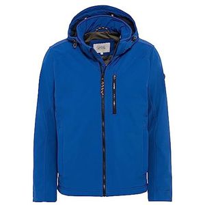 camel active Softshelljas voor heren met afneembare capuchon, blauw, 58