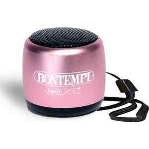 Bontempi | Draadloze mini-luidspreker, kleur roze, eenvoudige en snelle draadloze verbinding, ideaal voor feestjes en kinderen, 300 x 200 x 195 mm