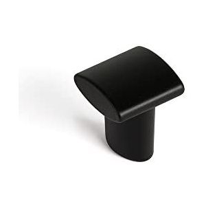 Blister met 4 metalen handgrepen voor meubels, met coating in mat zwart, model 896, 20 x 20 mm