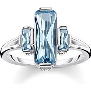 Thomas Sabo ring grote blauwe stenen 925 sterling zilver TR2267-009-1-58