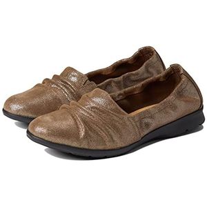 Clarks Jenette Ruby Loafer voor dames, Tinnen Metallic Suede, 39.5 EU