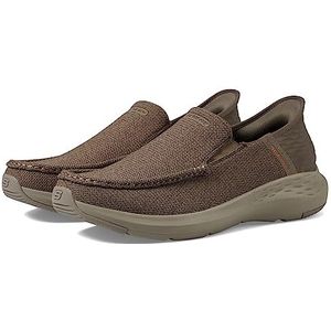 Skechers Parson Ralven Slip in heren, Taupe, 8 Wide