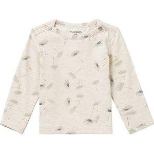 Noppies Baby Unisex Baby Tee Midfield Long Sleeve All Over Print T-Shirt, RAS1202 Oatmeal-P611, 44, Ras1202 Oatmeal - P611