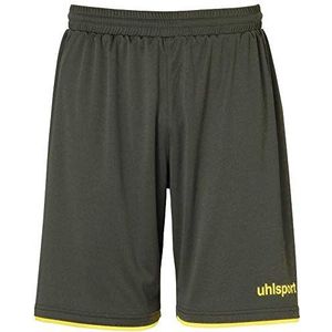 Uhlsport Club shorts voor heren, dark olijf/neongeel, M