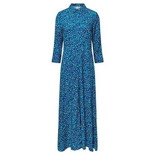 Yas - Savanna - Lang Mouw Jurk - Blauw - Viscose