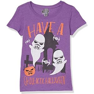 Star Wars Trooper Ghosts Goulactic Halloween Meisjes Heather T-shirt, Purple Berry, XS, Purple Berry, XS