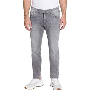 Pioneer Heren broek 5 Pocket Stretch Denim Jeans, Light Grey Used Buffies, 36W / 40L, Light Grey Used Buffies, 36W x 40L