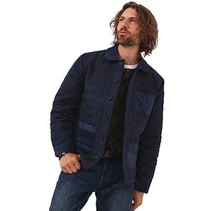 Joe Browns Heren gewatteerde canvas kraag jas, marineblauw, klein, marineblauw, S