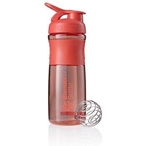 BlenderBottle Sportmixer Tritan drinkfles met BlenderBall, geschikt als proteÃ¯neshaker, eiwitshaker, waterfles of voor fitnessshakes, BPA-vrij, geschaald tot 760 ml, 820 ml, koraal