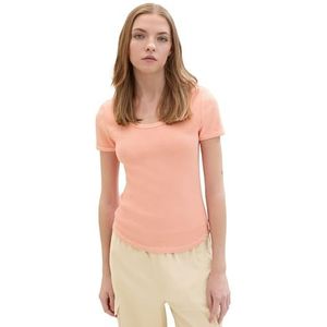 TOM TAILOR Denim T-shirt voor dames, 35155 - Verbrand terracotta, L