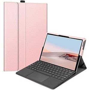 Fintie Hoes voor Microsoft Surface Go 3/2 / 1 (2021)(2020)(2018) 10 inch tablet, multi-kijkhoek hoogwaardige kunstleren beschermhoes, type cover compatibel, roségoud