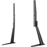 goobay 58525 TV-standaard voor televisies en monitoren tussen 81-180 cm, kantelbaar, in hoogte verstelbaar, televisiestandaard flat & gebogen tot 50 kg, zwart, 32-70 inch