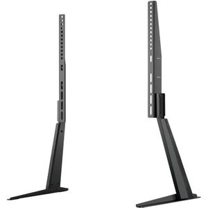 goobay 58525 TV-standaard voor televisies en monitoren tussen 81-180 cm, kantelbaar, in hoogte verstelbaar, televisiestandaard flat & gebogen tot 50 kg, zwart, 32-70 inch