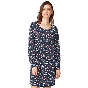 TOM TAILOR Dames Jurk met patroon 1008112, 15675 - Navy Floral Design, 40