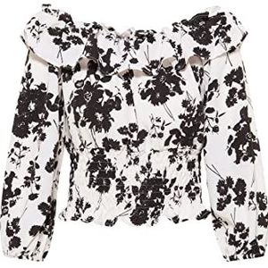 caspio Damesblouse 19523062-CA06, wit zwart, M, wit, zwart, M