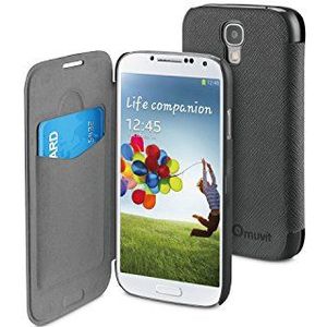 muvit Samsung Galaxy S4 Easy Folio Card case zwart