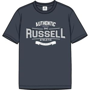 RUSSELL ATHLETIC Heren Ara-s/S T-shirt met ronde hals, Ombre Blauw, S