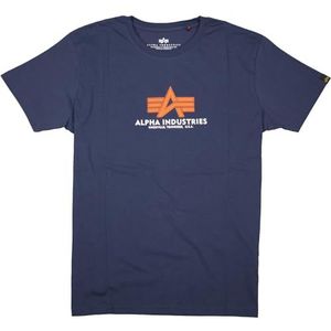 Alpha Industries Basic T Rubber T-shirt voor Mannen Ultra Navy