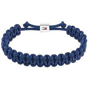 Tommy Hilfiger Sieraden Heren Nylon Touw armband Marineblauw - 2790493, Eén maat, Nylon, Geen edelsteen