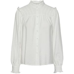 YAS Yaspari Ls Shirt S. Noos blouse voor dames, Star White, M
