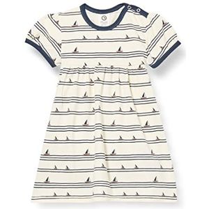 Müsli by Green Cotton Babymeisjes Boat S/S Dress Body and Toddler Sleepers, Botercrème, 56 cm