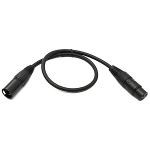 System-S Audio XLR-kabel 50 cm 5-polige stekker naar 3-polige vrouwelijke adapter in zwart