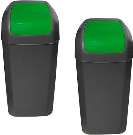 Prullenbak - Zwart - Kunststof - 30 Liter