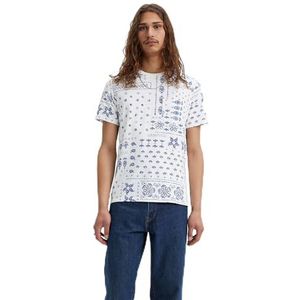 Levi's SS Classic Pocket Tee T-shirt voor heren, niet grafisch, Bandana Remix Bright White, XS