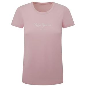 Pepe Jeans Dames New Virginia Ss N T-shirt, roze (roze), S, Roze (Roze), S