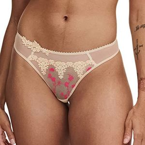 Passionata Tanga voor dames, White Nights, dun/roze fluo, 40, Dune/Pink Fluo, 40