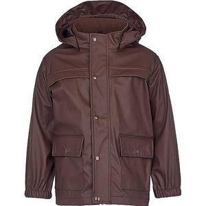 Müsli by Green Cotton Jongens Rainwear Jacket, Coffee, 134