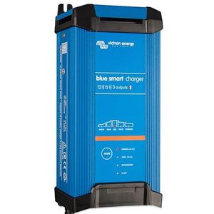 Victron Energy Blue Smart IP22 12-Volt 15 amp 230V, 3 Uitgangen Batterij Lader CEE 7/7, Bluetooth