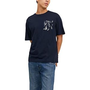 JACK & JONES Jorcrayon Pocket Tee Ss Crew Neck T-shirt voor heren, navy blazer, S