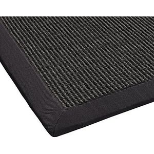 Vloermeister sisal tapijt modern hoogwaardige rand plat geweven modern 60x110 grijs antraciet