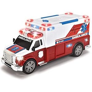 Dickie Toys - Ziekenwagen, reddingsvoertuig, ambulancewagen, reddingsdienst, speelgoedauto, licht & geluid, achterklep om te openen, draagbaar, 33 cm, voor kinderen vanaf 3 jaar